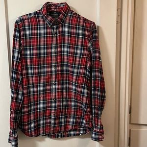 Scotch & Soda - Men's Slim Fit Plaid Stretch Cotton Button-Down Shirt, Large